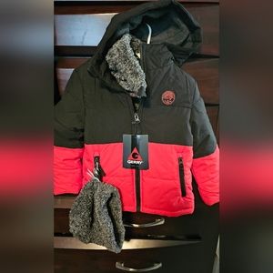 Gerry kids systems jacket. Hat, fleece jacket and winter coat nwt red bl…